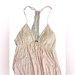 Victoria's Secret vintage pink & cream lace lingerie slip dress